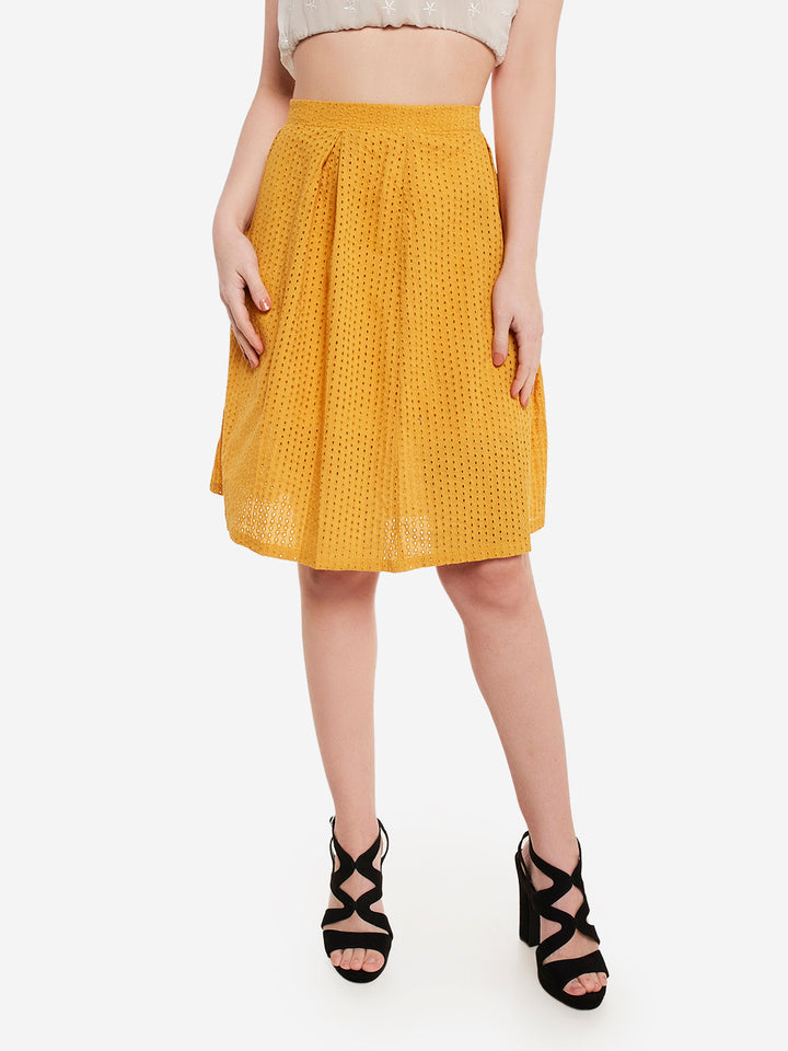 Summer Chifley Cotton Skirt