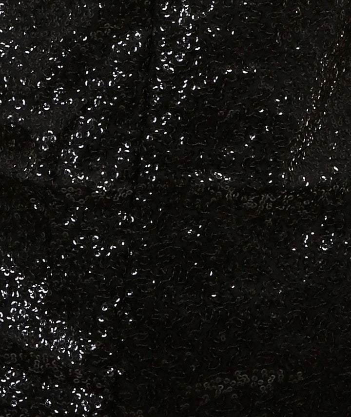 Black Sequins Peplum Top