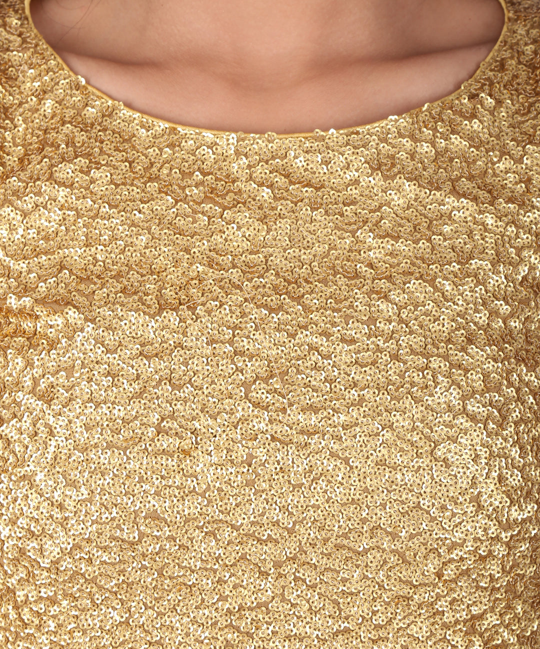 Golden Sequins Peplum Top