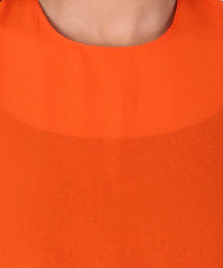 Orange Sheer Crop Top