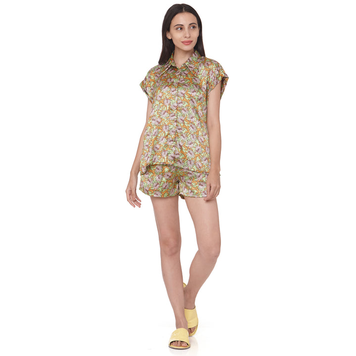 Forest Printed Satin Shirt