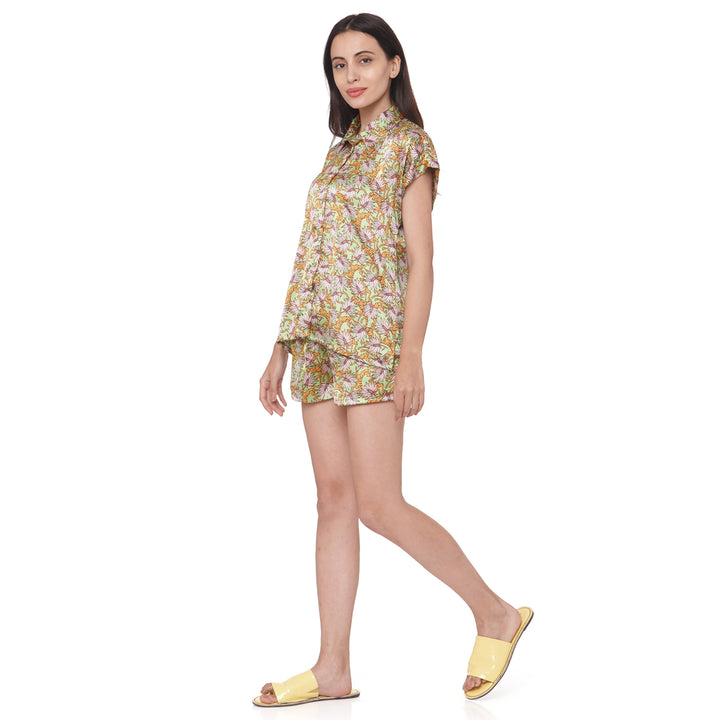 Forest Printed Satin Shirt
