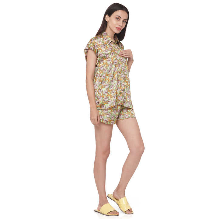 Forest Printed Satin Shirt