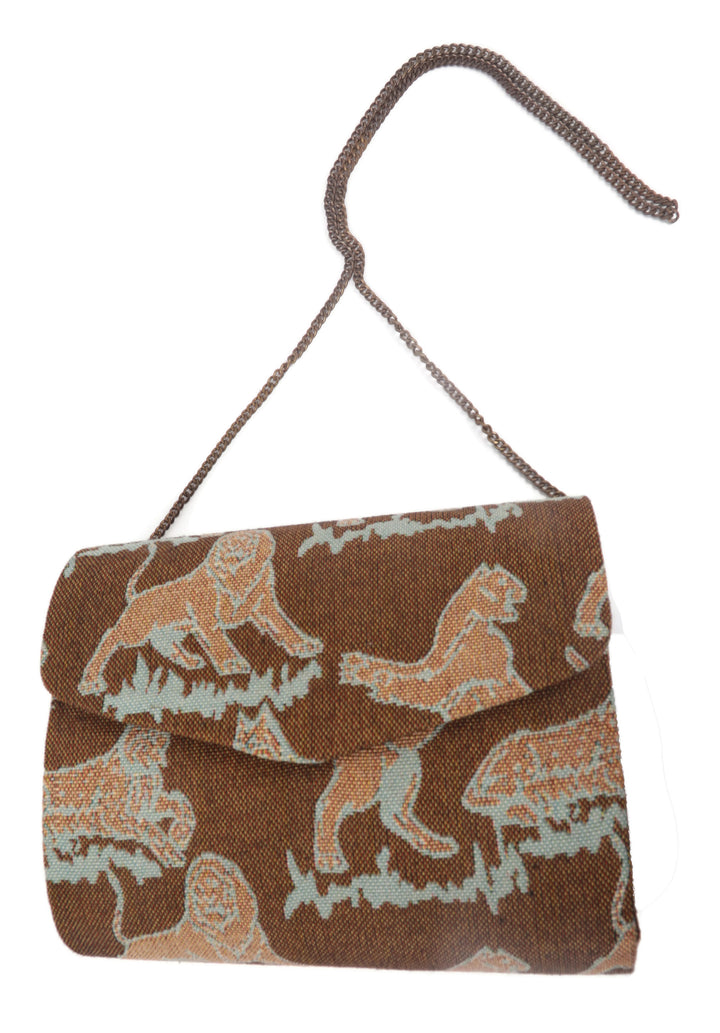 Animal printed clutch