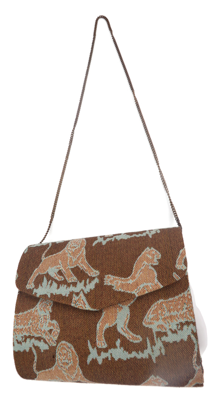 Animal printed clutch