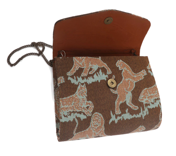Animal printed clutch