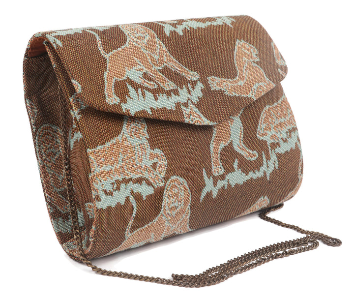 Animal printed clutch