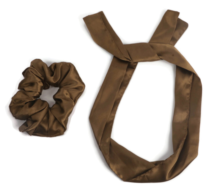 Satin scrunchies cum bandana set