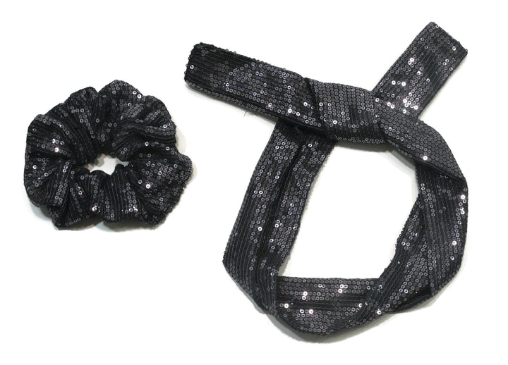 Sequins scrunchies cum bandana set