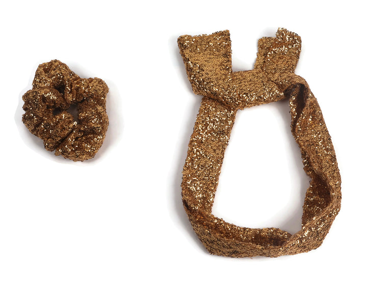 Sequins scrunchies cum bandana set