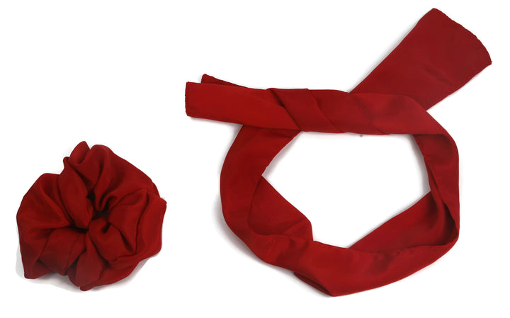 Satin scrunchies cum bandana set