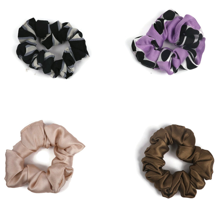 Satin Scrunchies <br/> Pack of 4