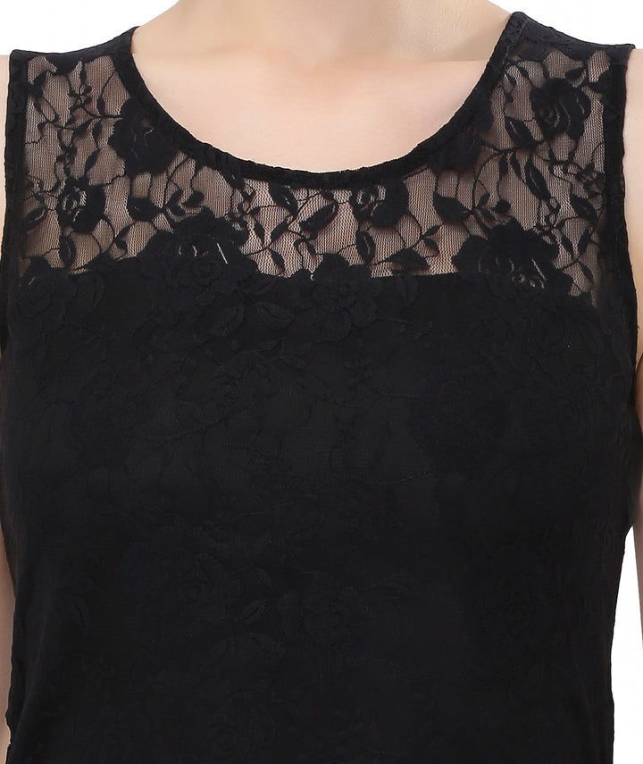 Long Black Lace Maxi Dress