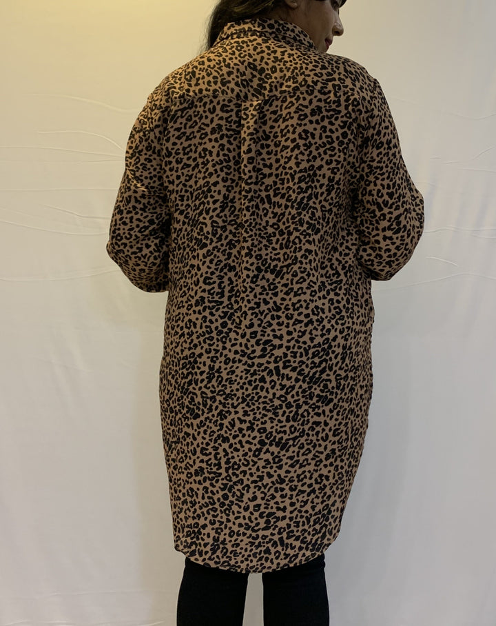 Animal Print High-Low Shirt