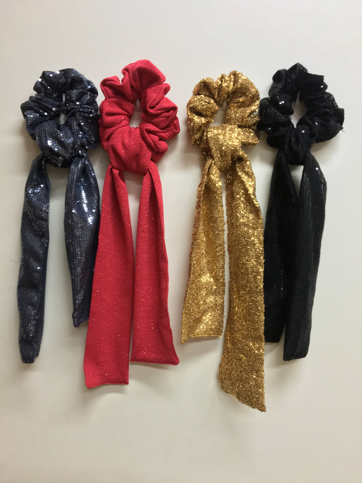 Sequins scrunchies cum bandana set