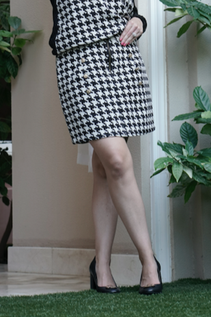 Hounds Tooth Mini Skirt