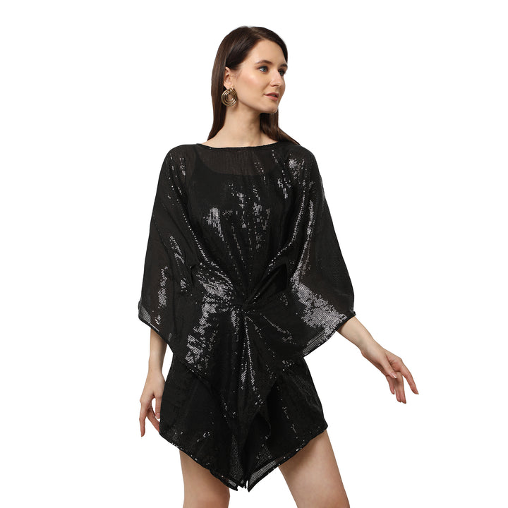 Black Sequin Kaftan.