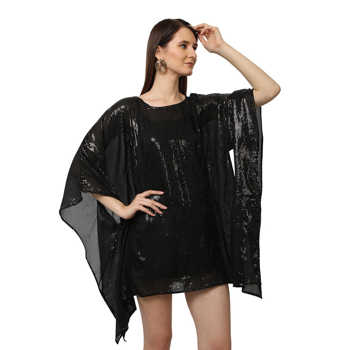 Black Sequin Kaftan.