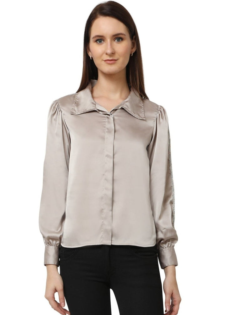 Luxury Satin Shirt.
