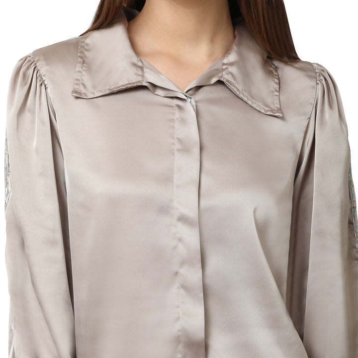 Luxury Satin Shirt.