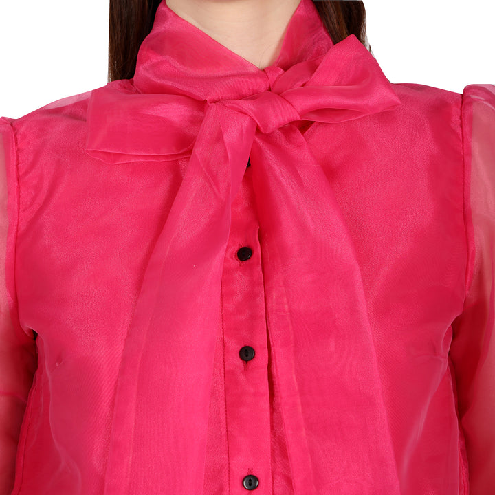 Pink Organza Shirt