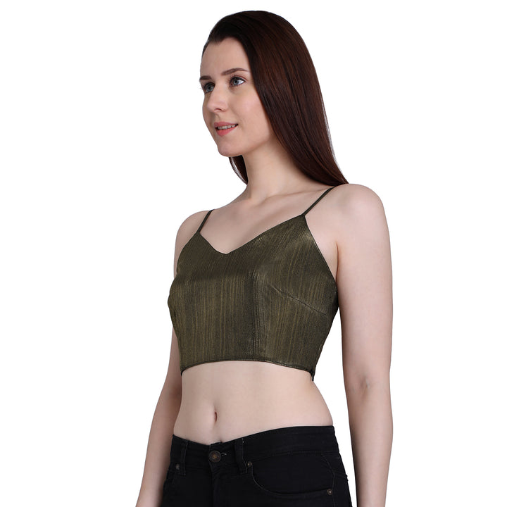 Golden Glitter Crop Top