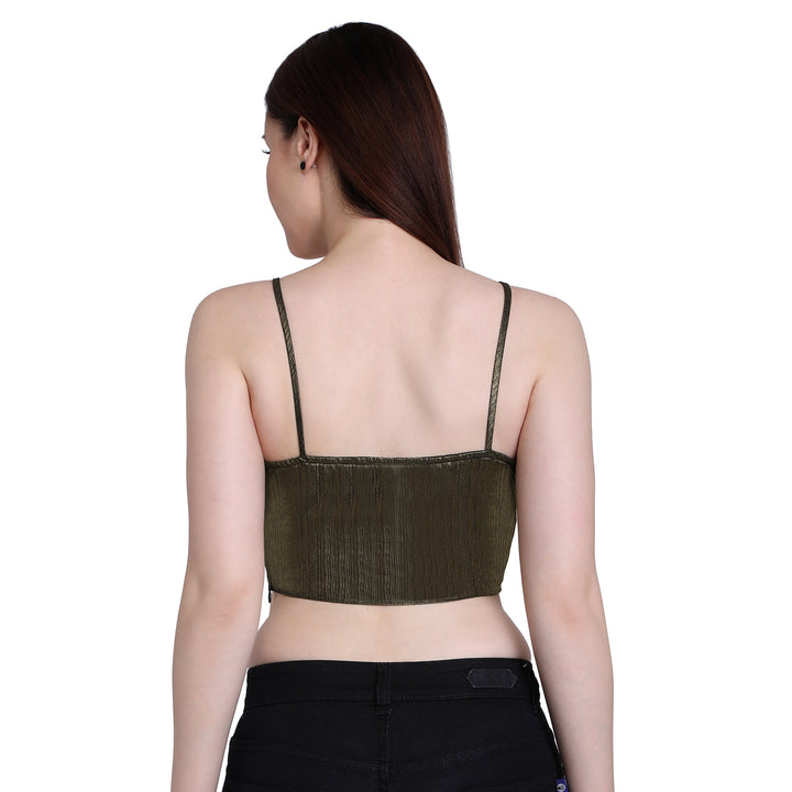 Golden Glitter Crop Top