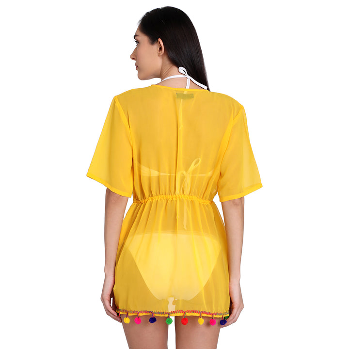 Yellow Boho Style Poncho