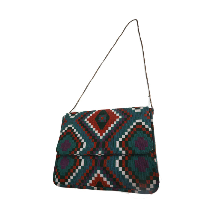 Abstract Print Blue Laptop Sling Bag