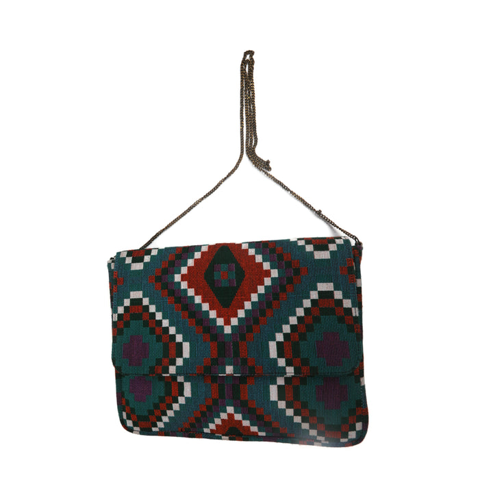 Abstract Print Blue Laptop Sling Bag