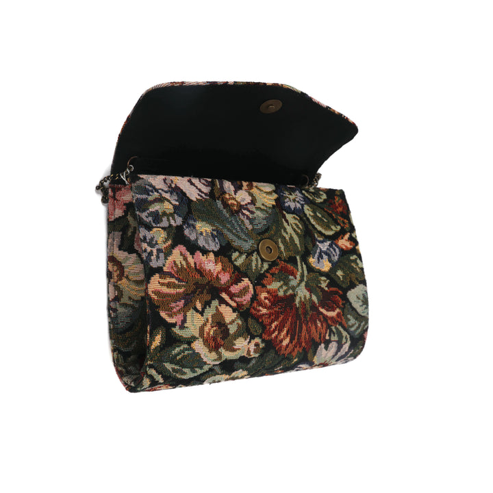 Retro Floral Printed Clutch