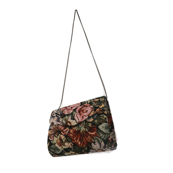 Retro Floral Printed Clutch