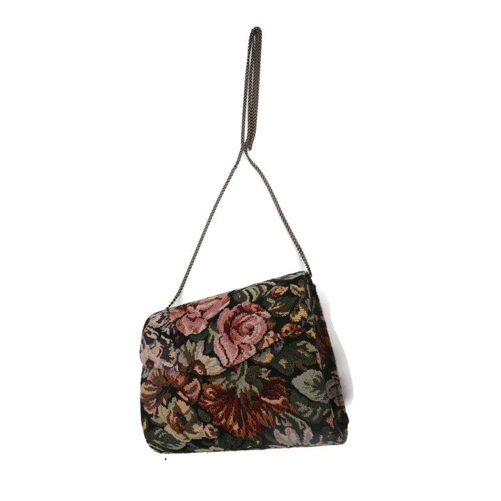 Retro Floral Printed Clutch