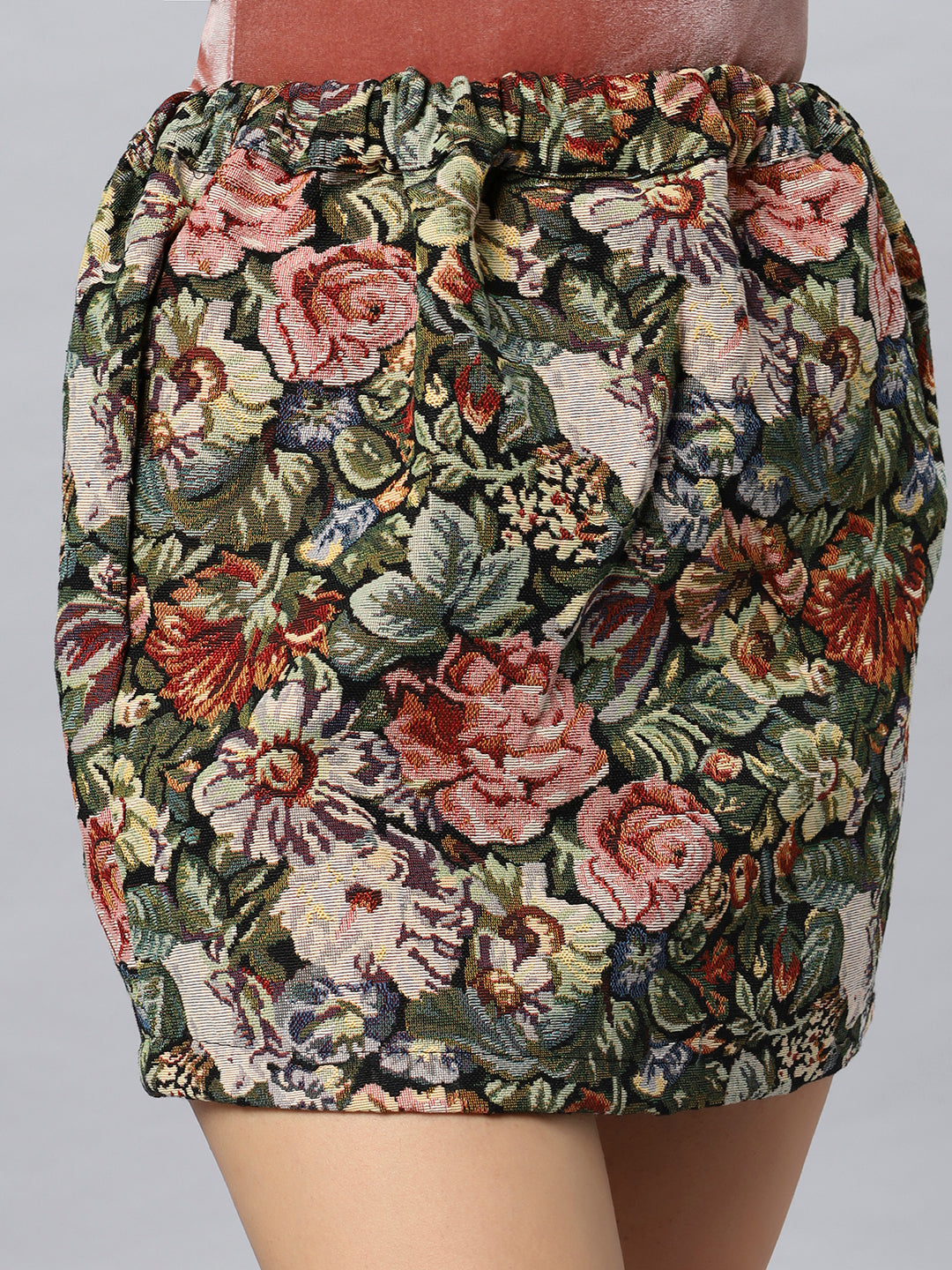 Garden Print Jacquard Skirt