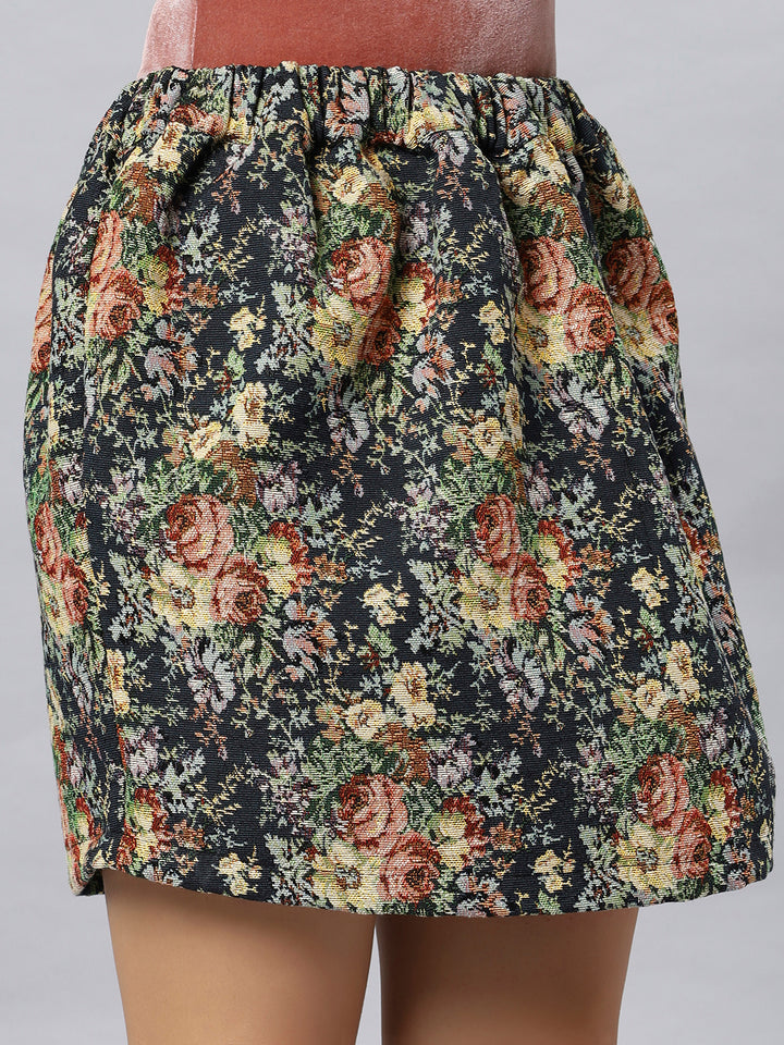 Flower Power Jacquard Skirt