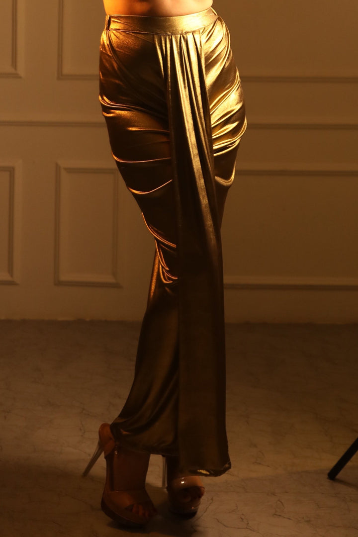 Gold Regal Drape Skirt