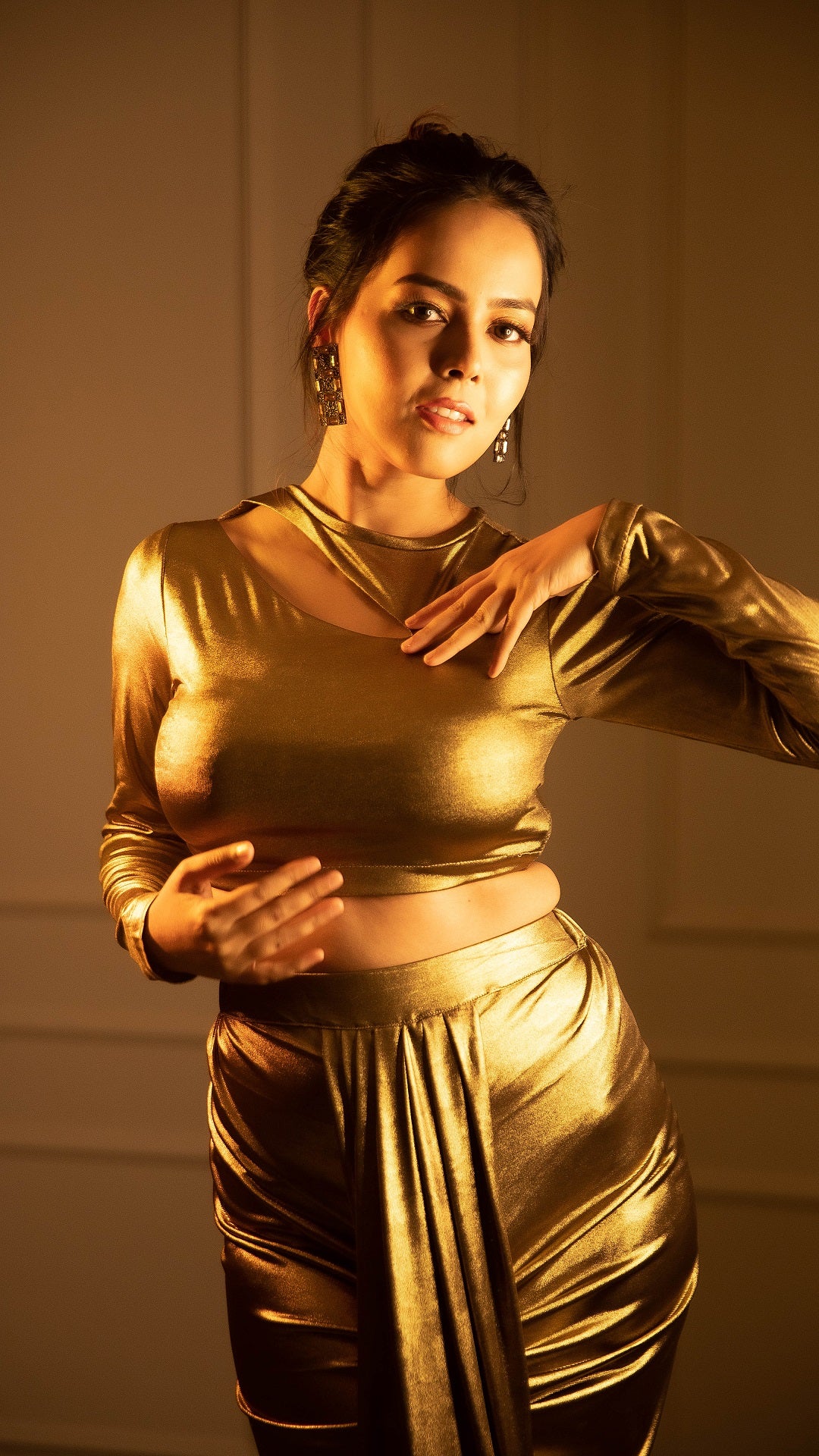 Gold Regal Drape Skirt