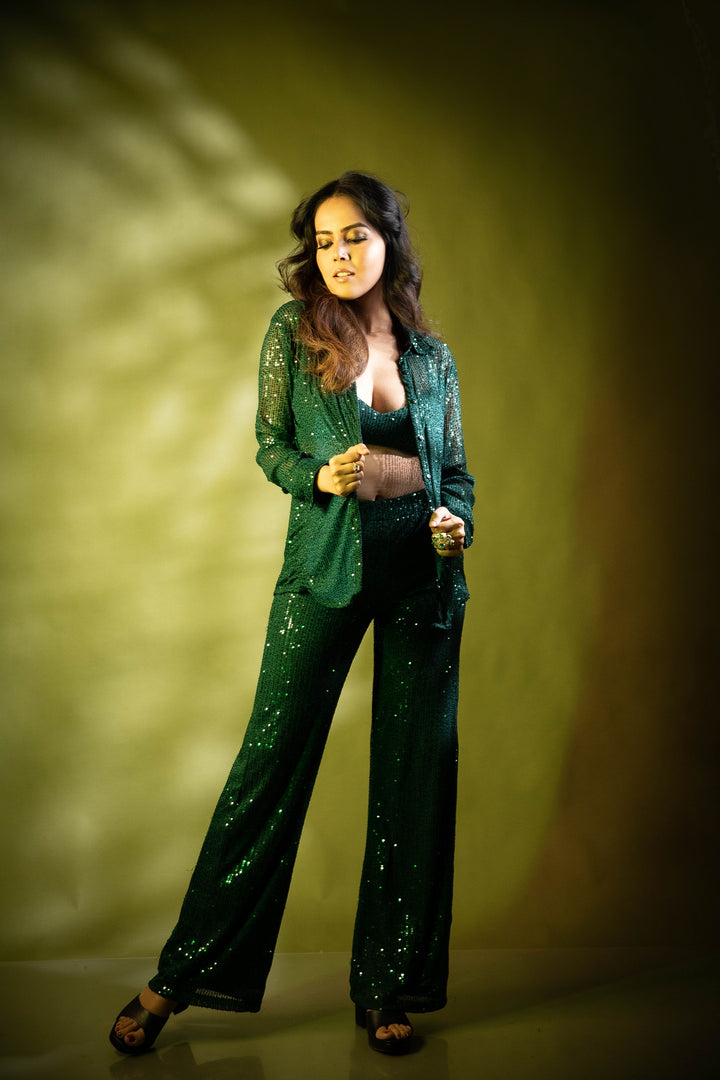 Emerald Sequin Pants