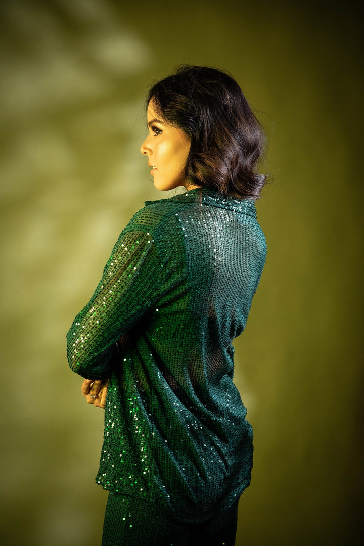 Emerald Sequin Pants