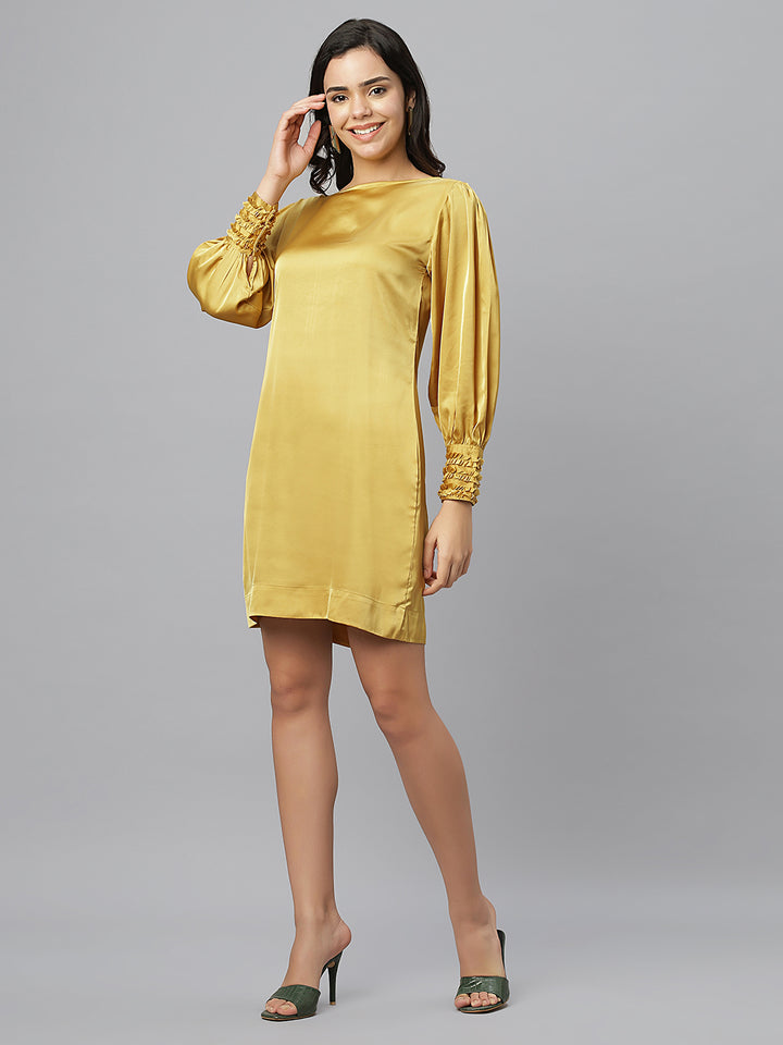 Honeycomb Luxury Satin Dress