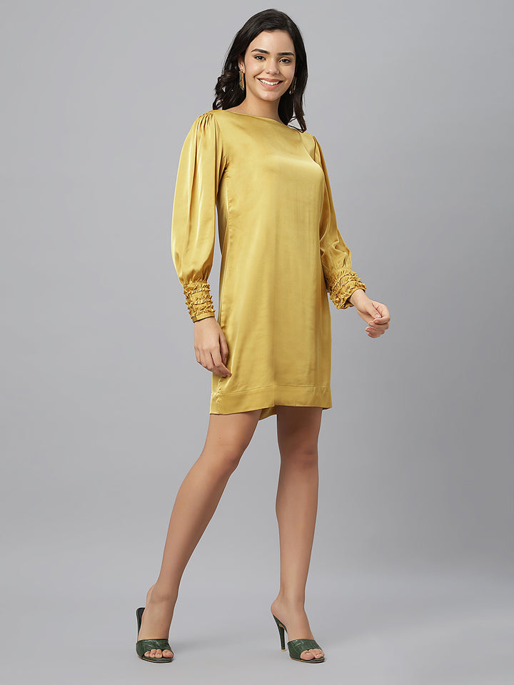 Honeycomb Luxury Satin Dress