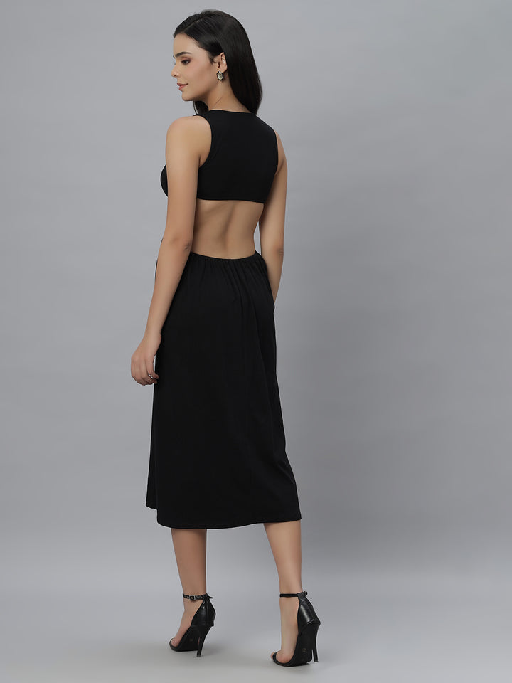 Black Cut-Out  Maxi Dress