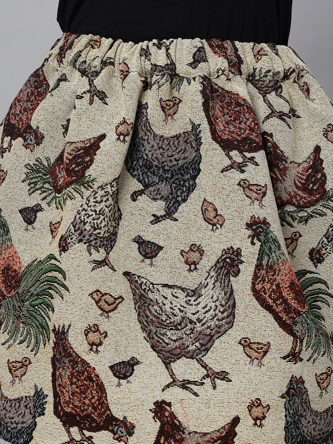 Poultry Print Vegan Skirt