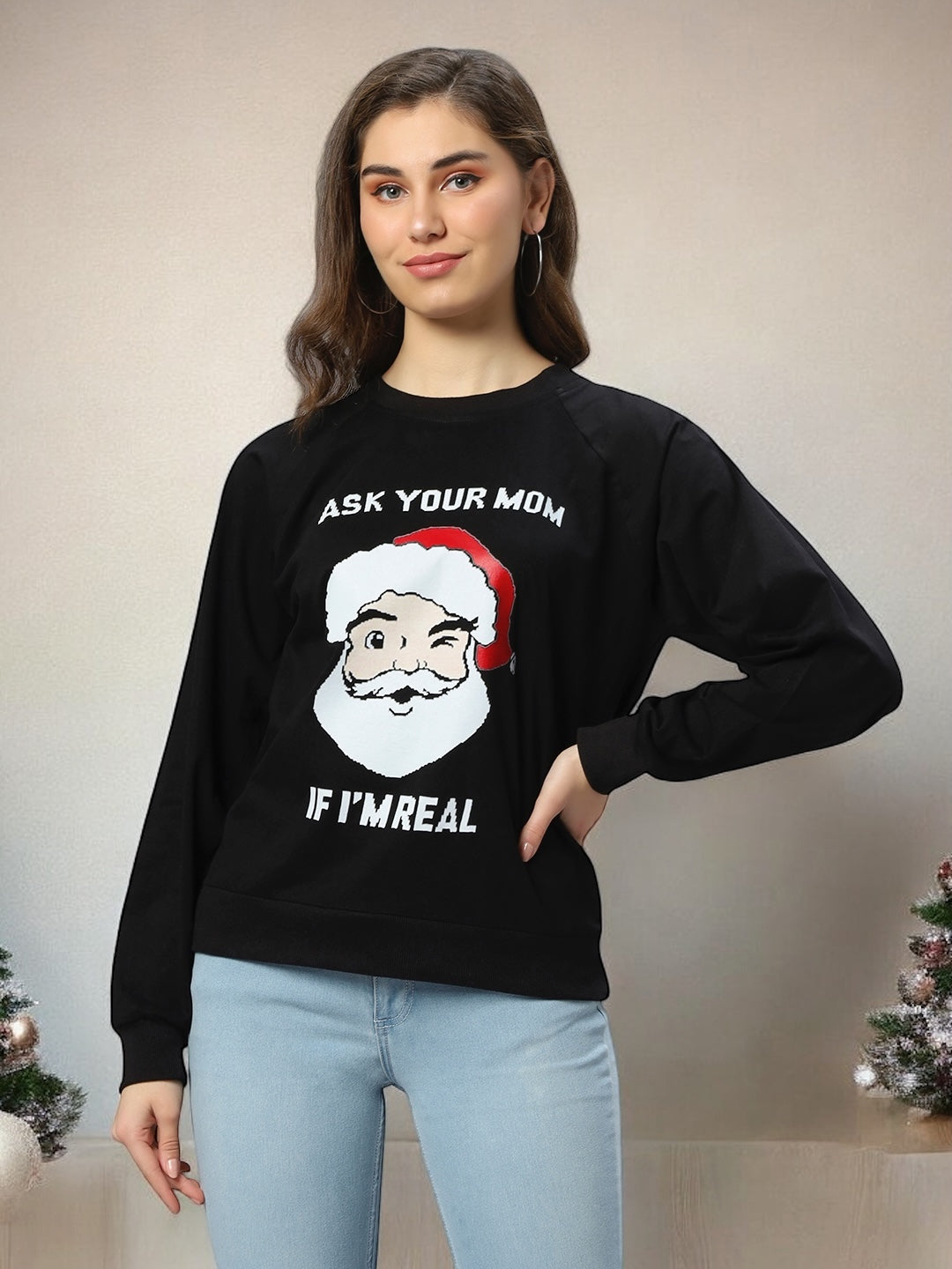 "Ask Your Mom" Santa Sweatshirt