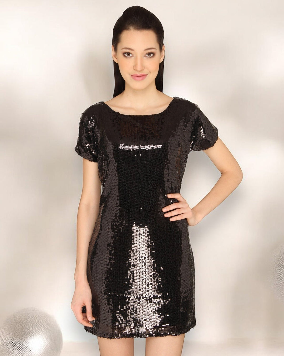 Black Sequins Dress