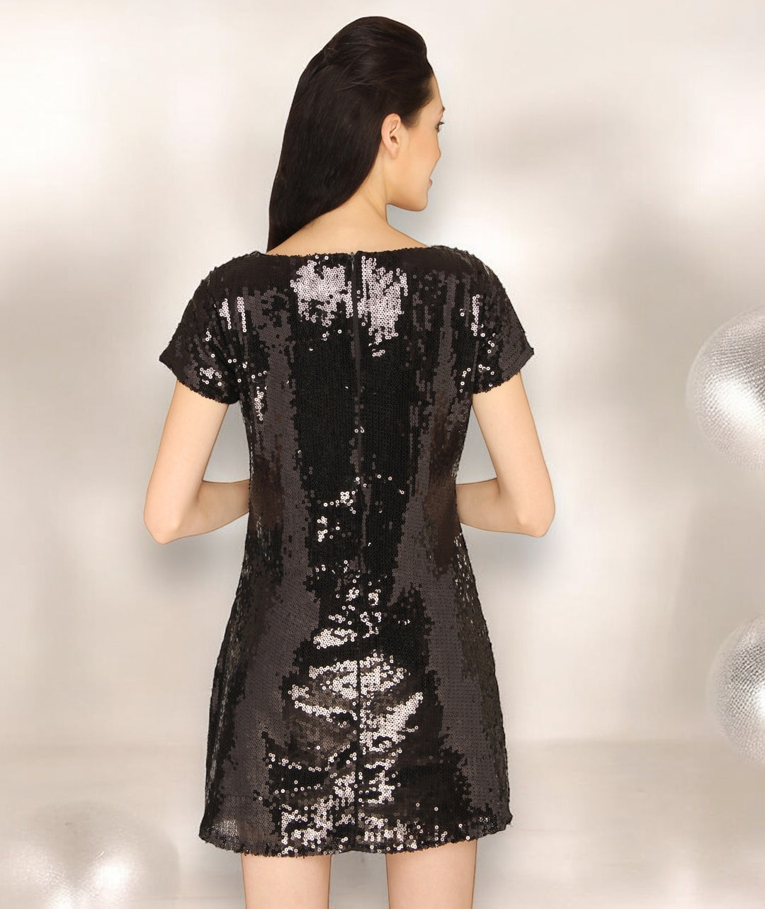 Black Sequins Dress