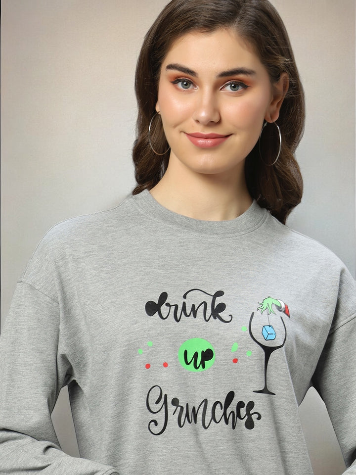 “Drink Up Grinches” Sweatshirt Dress