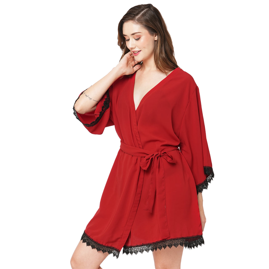 Red Lace Robe