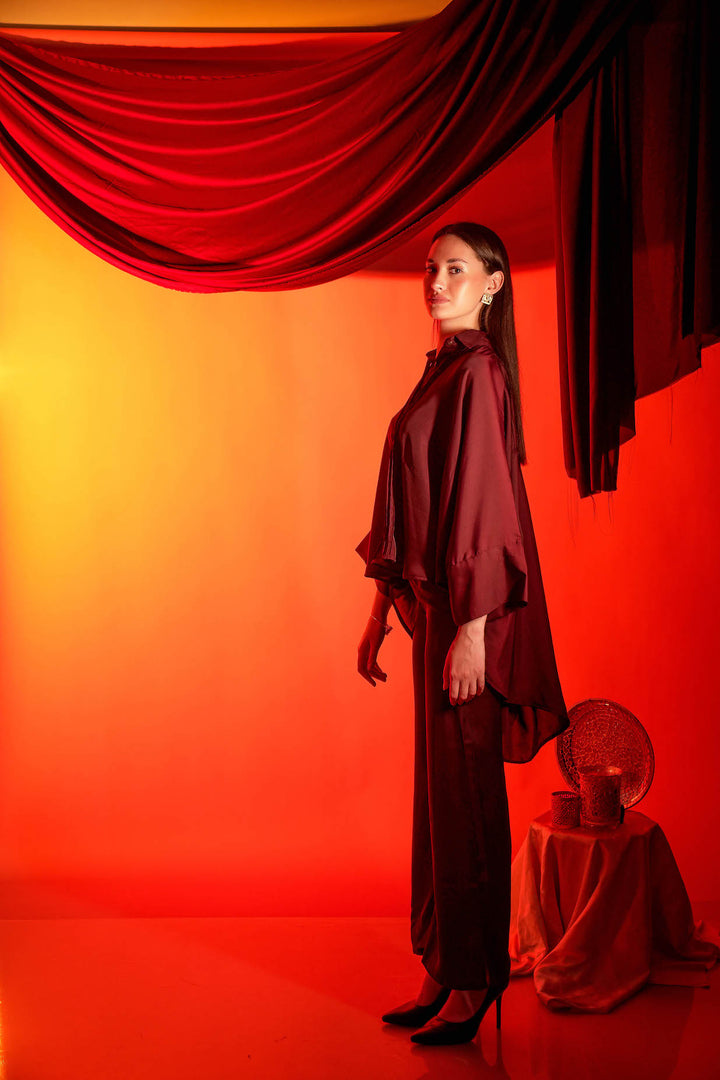 Regal Wine Drape Shirt