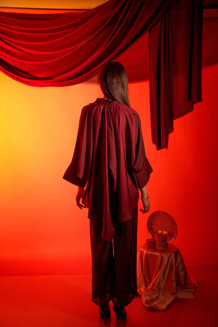 Regal Wine Drape Shirt